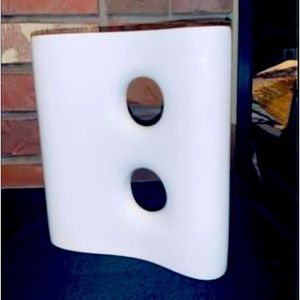 Torre & Tagus Square Modernist Ceramic Peek-A-Boo Vase Decor.